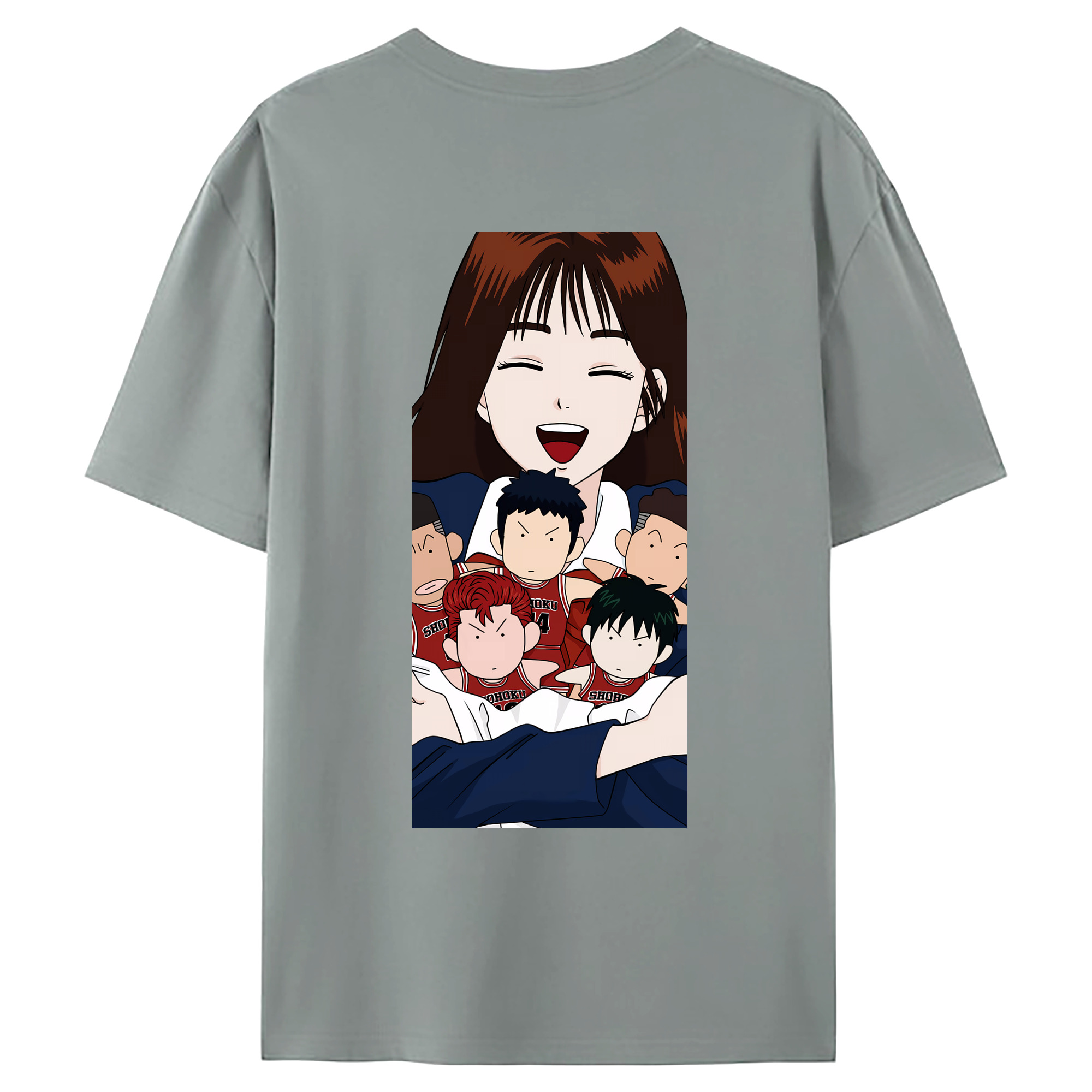 （画像用） SLAM DUNK／スラムダンク 綿100％ メンズ半袖Tシャツ（バックプリント） 通気性